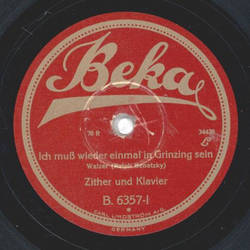 Zither und Klavier - Ich muß wieder einmal in Grinzing...