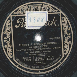 Al Jolson - Theres A Rainbow Round My Shoulder / Sonny Boy