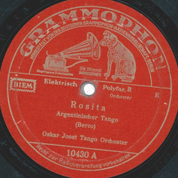 Oskar Joost Tango  Orchester - Rosita / Mendoza