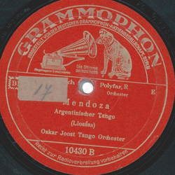 Oskar Joost Tango  Orchester - Rosita / Mendoza
