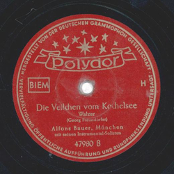 Alfons Bauer - Die singende Zither / Die Veilchen vom Kochelsee