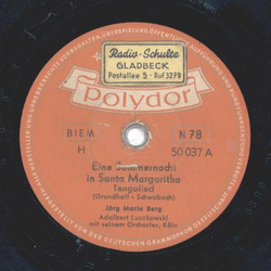 Jörg Maria Berg - Eine Sommernacht in Santa Margaritha...