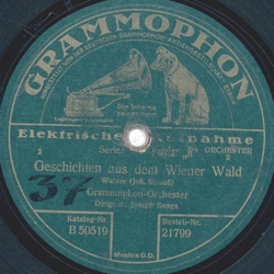 Grammophon-Orchester: Joseph Snaga - Du und du / Geschichten aud dem Wiener Wald
