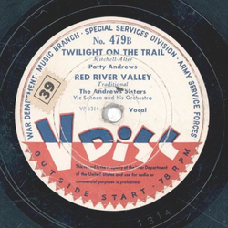 Helen Forrest, Dick Haymes - Strange As It Seems , I Wish I Knew / Patty Andrews, The Andrews Sisters - Twilight On The tRail , Red River Valley