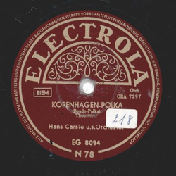 Hans Carste - Kopenhagen-Polka / Krotoschin-Polka