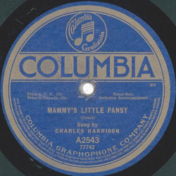 Henry Burr - Theres A Little Blue Star In The Window /  Charles Harrison - Mammys Little Pansy