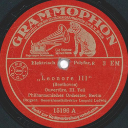 Philharmonisches Orchester Berlin: Leopold Ludwig - Leonore III