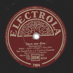 Das Cornel Trio, Sunshine Quartett - Vaya con dios / Du,...