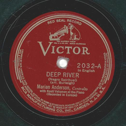 Marian Anderson - Deep River / 1. Deres no hidin place down dere 2. Evry time I feel de Spirit