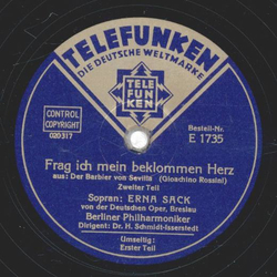 Erna Sack - Frag ich mein beklommen Herz Teil I und II