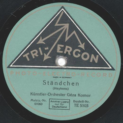 Gza Komor Orch. - Stndchen / Glhwrmchen-Idyll