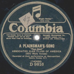 Associated Glee Club of America - Discovery / A Plainsmans Song