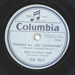 Albert Emmerich - Hobellied aus  Der Verschwender  / Die alte Uhr