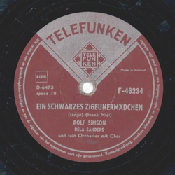 Rolf Simson - Ein schwarzes Zigeunermdchen / Heimweh