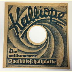 Original Kalliope Cover f�r 25er Schellackplatten A2 B