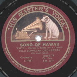 George Olsen / Hilo Hawaiian - Worryin / Song of Hawaii