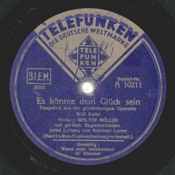 Walter Mller - Wenn man neinkommt in ` Himmel / Es knnte dein Glck sein