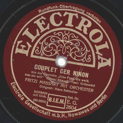 Fritzi Massary - Couplet der Ninon / Warum soll eine Frau...