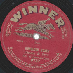 Johnson & Brett - Honolulu Honey / Sweet Hawaiian Girl Of Mine