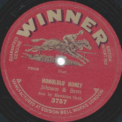 Johnson & Brett - Honolulu Honey / Sweet Hawaiian Girl Of...
