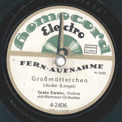 Grete Eweler - Toselli-Serenade /  Gromtterchen