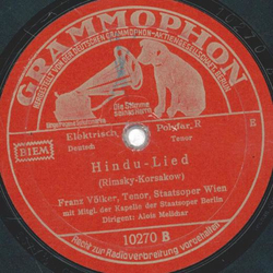 Franz Vlker - ber die Prrie dringt mein Lied durch die Nacht / Hindu Lied