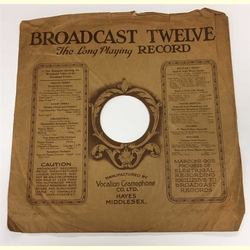 Original Broadcast Twelve Cover fr 25er Schellackplatten A1 C