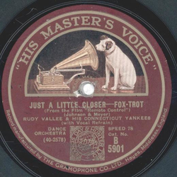 Rudy Vallee - Just A Little Closer / Reminisching