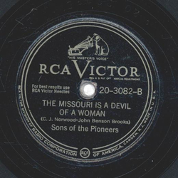 Sons of Pioneers - My feet takes me away / The Missouri is a devil of a woman