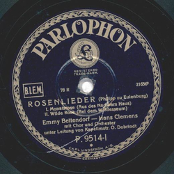 Emmy Bettendorf und Hans Clemens - Rosenlieder