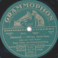 Franz Vlker - Heimweh - Always / Ay, Ay, Ay!