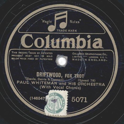 Paul Whitemans Rhythm Boys - Thats Grandma / Driftwood