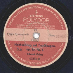 Viggo Synnestvedt - Frhlingsrauschen op.32 ,Nr. 3 / Hochzeitstag auf Troldhaugen op.65, Nr.6