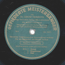 Gefiederte Meistersänger - Amsel, Singdrossel, Star /...