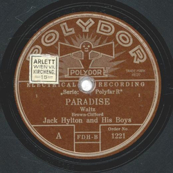 Jack Hylton - Paradise / Sing Brothers