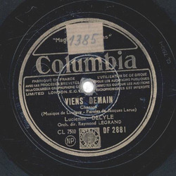 Lucienne Delyle - Viens Demain / Moi, je sais quon Sreverra