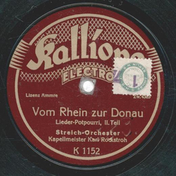 Streich-Orchester - Vom Rhein bis zur Donau 1. Teil / 2. Teil
