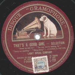 Light Opera Company / Victor Arden, Phil Ohman - Thats a good Girl / Funny Face