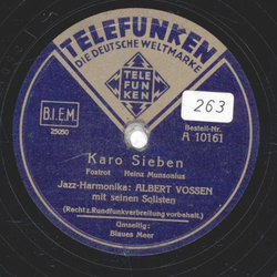 Albert Vossen mit seinen Solisten - Karo Sieben / Blaues Meer