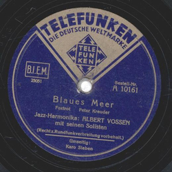 Albert Vossen mit seinen Solisten - Karo Sieben / Blaues Meer