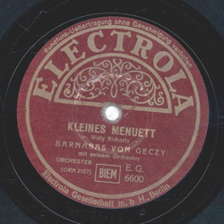 Barnabas von Geczy - Kleines Menuett / Ständchen