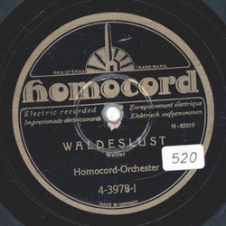 Homocord-Orchester - Waldeslust / Gromutters Walzer