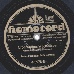 Homocord-Orchester - Waldeslust / Gromutters Walzer