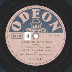 Joop Carlquist Hawaiian-Tanzorch. - Gre aus der Heimat...