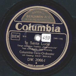 Bert Brand - In Santa Lucia / Die Musik und der Tanz und...