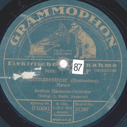 Berliner Harmonie-Orchester - Germanentreue / Aida (Verdi)
