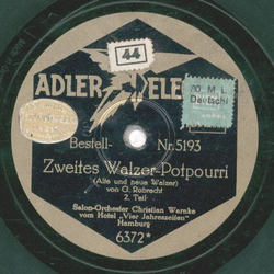 Salon Orchester Christian Warnke - Zweites Walzer Potpourri 1. Teil / 2. Teil