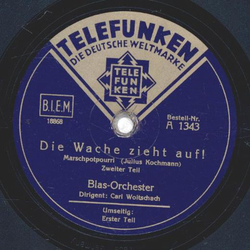 Blas Orchester, Carl Wotschach - Die Wache zieht auf ! 