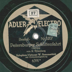 Xylophon Virtuose W. Sommerfeld - Petersburger Schlittenfahrt / Derby