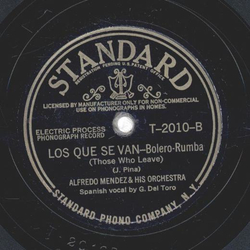 Alfredo Mendez & hid Orchestra - Perfida Mujer / Los Que Se Van